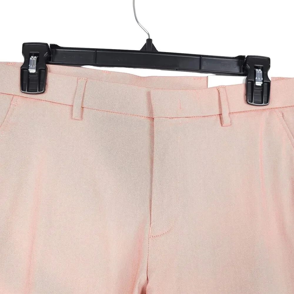Tommy Hilfiger Mens Modern Fit Dress Pants 32x34 Coral Pink Solid Flex Stretch